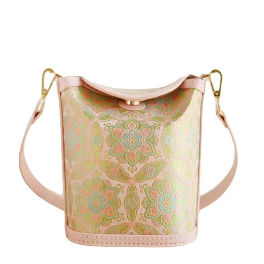 French Fries Bag-Dunhuang Pink-Gilt Treasure Plate