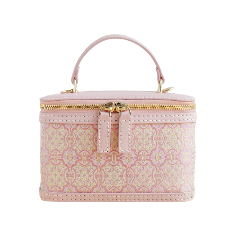 حقيبة صندوقية بنمط النصر الوردي