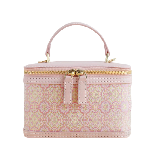 Oval Box Bag -Pink Victory Pattern