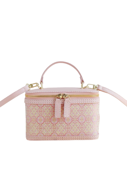 Oval Box Bag -Pink Victory Pattern