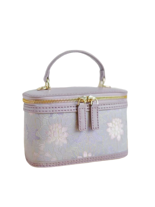 Oval Box Bag - Curved Water Ripple Pattern