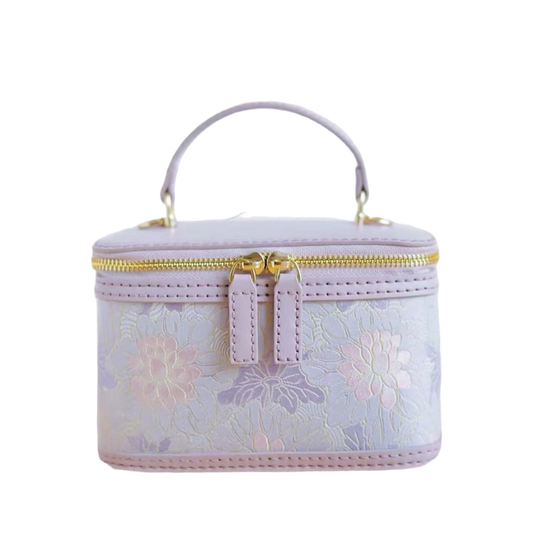 Oval Box Bag - Curved Water Ripple Pattern