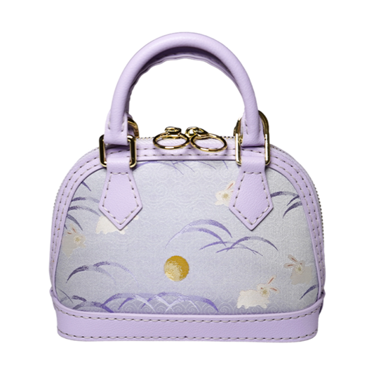 Cowrie bag-Purple Rabbit Rising in the East
