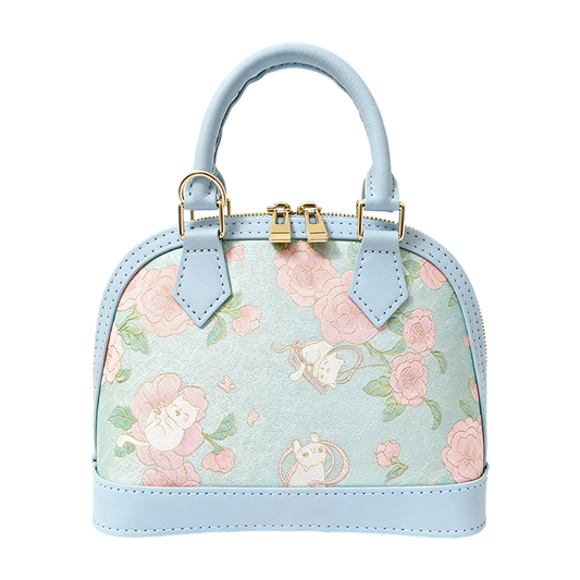 Cowrie bag--Playful Camellia Kitten