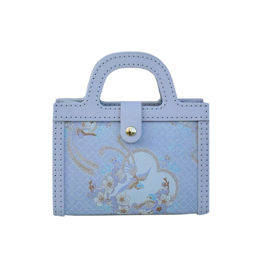 Small Square Bag-Paradise Flycatcher and Apricot Blossoms