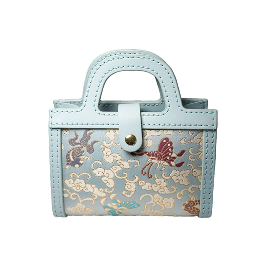 Small Square Bag - Goldfish with colorful butterflies
