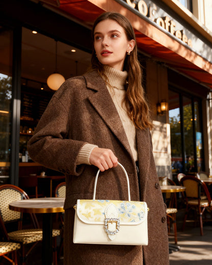 Baguette bag- Flowering Peach Butterfly