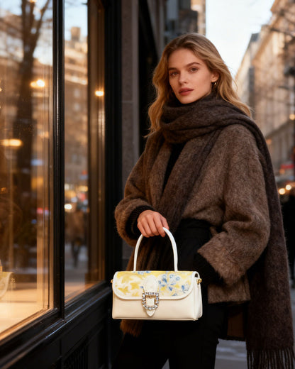 Baguette bag- Flowering Peach Butterfly