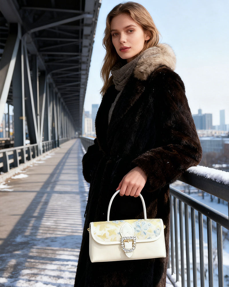 Baguette bag- Flowering Peach Butterfly