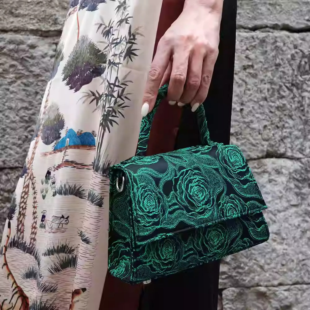 Handheld Bag-Tassel Vintage Rose