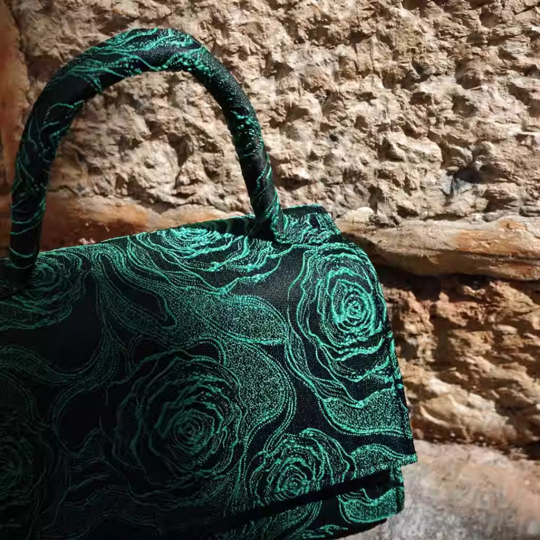 Handheld Bag-Tassel Vintage Rose