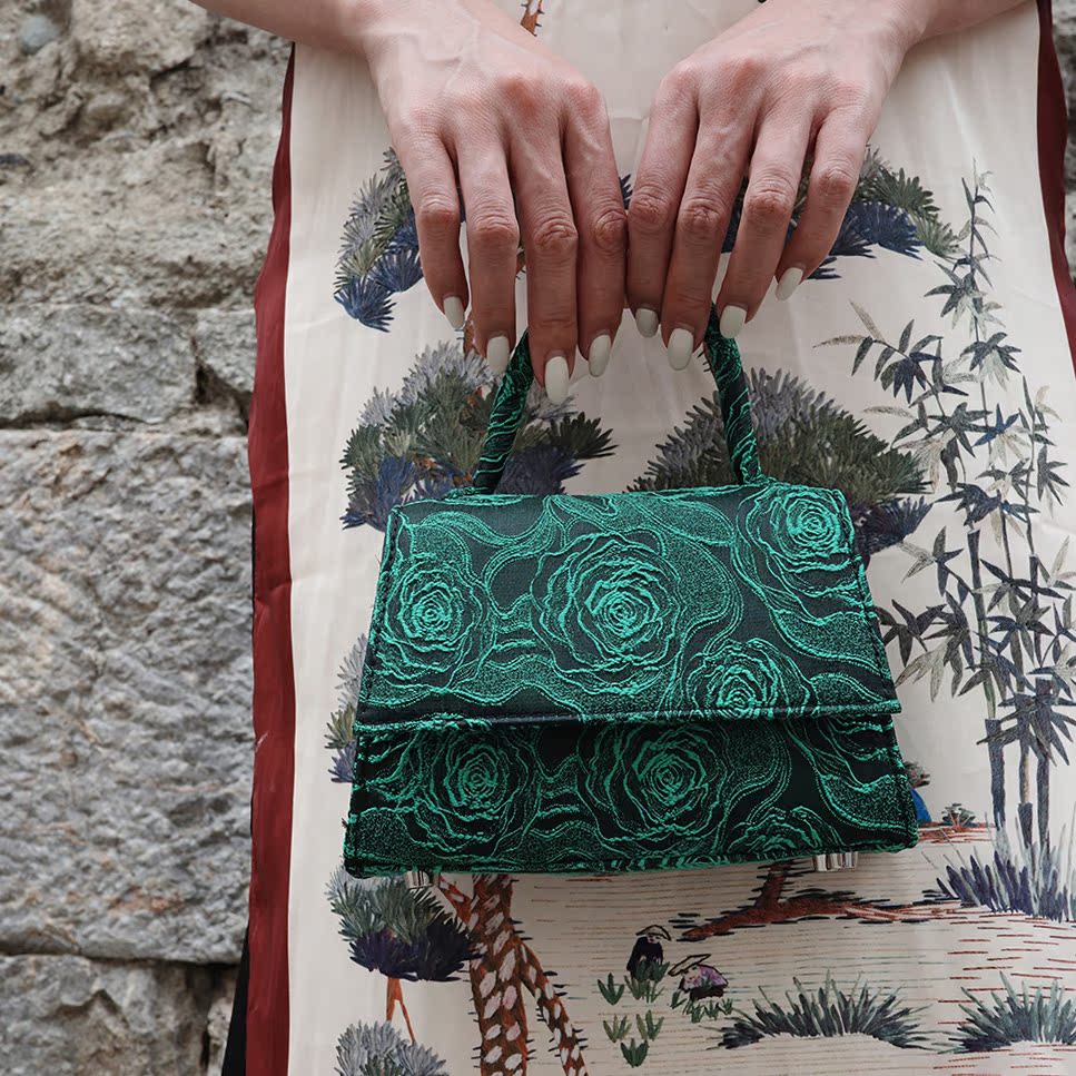 Handheld Bag-Tassel Vintage Rose