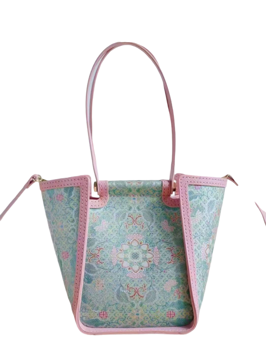 Tote bag-The Colorful Qilin Baoxiang Flower Motif