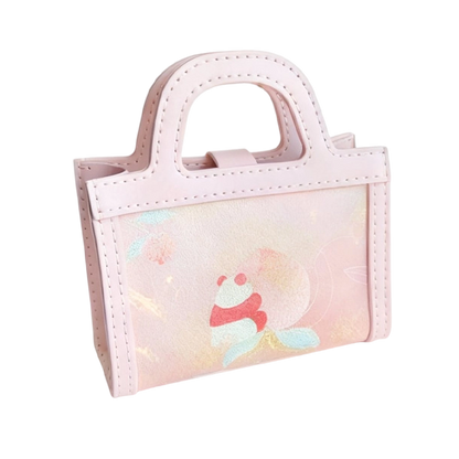 Small Square Bag-Brocade Bear on the Blessing Peach