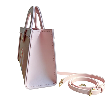 Small Square Bag-Brocade Bear on the Blessing Peach