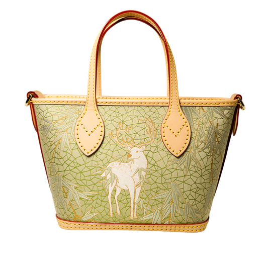 Tote Bag-Harmony of Deer & Bamboo