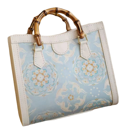 Tote Bag-Precious Flower and Galloping Deer