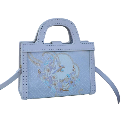 Small Square Bag-Paradise Flycatcher and Apricot Blossoms