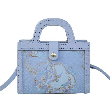 Small Square Bag-Paradise Flycatcher and Apricot Blossoms