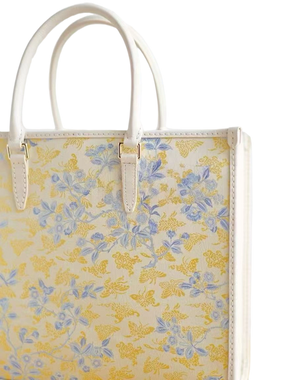 Big Tote-Peach Blossom and Butterfly