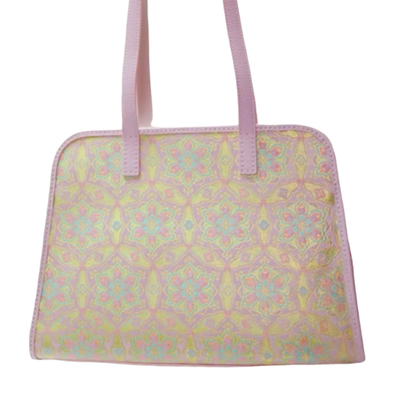 Large Milk Box Bag-Dunhuang Pink-Gilt Treasure Plate